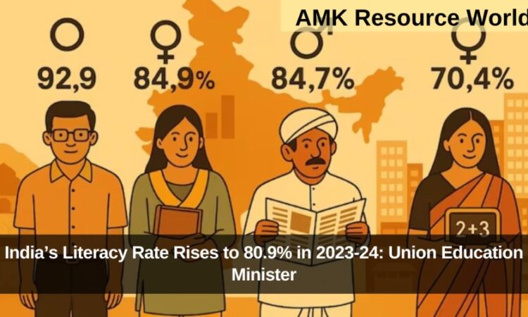 India’s Literacy Rate Rises to 80.9% in 2023-24: Union Education Minister