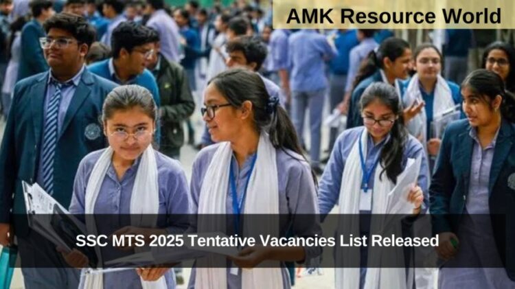 SSC MTS 2025 Tentative Vacancies List Released