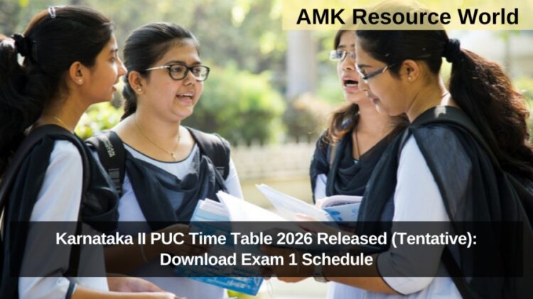 Karnataka II PUC Time Table 2026 Released (Tentative): Download Exam 1 Schedule
