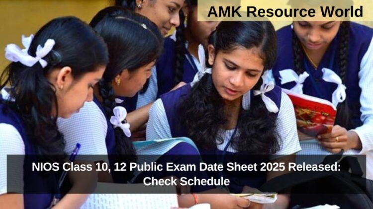 NIOS Class 10, 12 Public Exam Date Sheet 2025 Released: Check Schedule