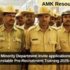 Karnataka Minority Department invite applications for Police Constable Pre-Recruitment Training 2025-26