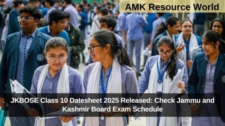 JKBOSE Class 10 Datesheet 2025 Released: Check Jammu and Kashmir Board Exam Schedule