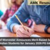 University of Worcester Announces Merit-Based Scholarships for Indian Students for January 2026 PG Intake