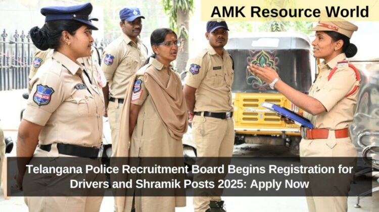 Telangana Police Recruitment Board Begins Registration for Drivers and Shramik Posts 2025: Apply Now