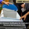 Karnataka CEO Releases Notification for Graduate Constituency Electoral Roll Enrolment 2025