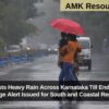 IMD Forecasts Heavy Rain Across Karnataka Till End of October; Orange Alert Issued for South and Coastal Regions