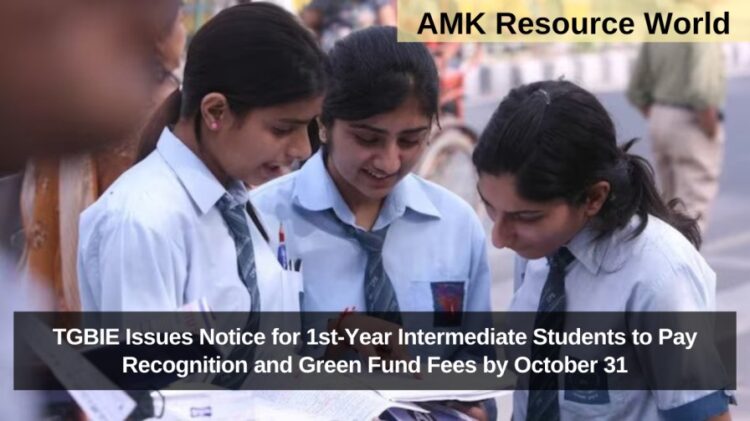 TGBIE Issues Notice for 1st-Year Intermediate Students to Pay Recognition and Green Fund Fees by October 31