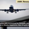 Winter Schedule 2025 Announced for Domestic Airlines: 5.95% Growth in Weekly Departures, New Airports Added
