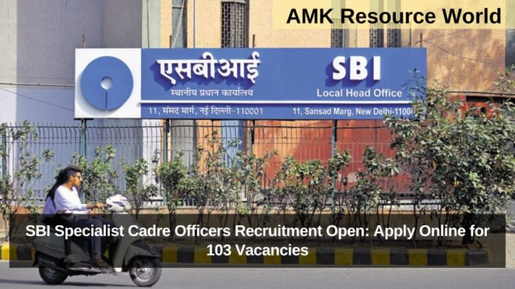 SBI Specialist Cadre Officers Recruitment Open: Apply Online for 103 Vacancies