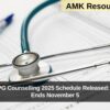MCC NEET PG Counselling 2025 Schedule Released: Registration Ends November 5