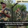 BSF Constable (General Duty) Recruitment 2025 Notification Out: Apply Online for 391 Posts