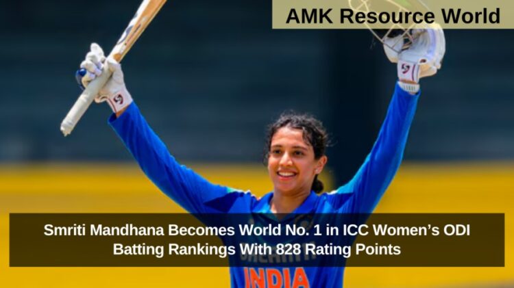 Smriti Mandhana Becomes World No. 1 in ICC Women’s ODI Batting Rankings With 828 Rating Points
