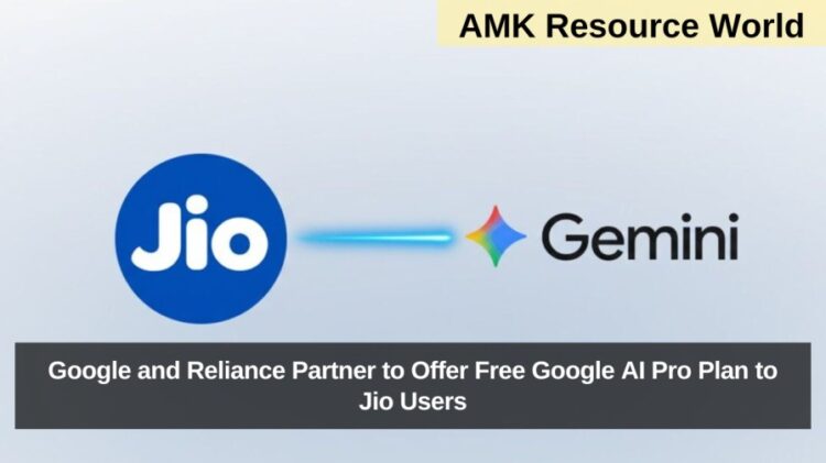 Google and Reliance partnership announcement for free AI Pro plan to Jio users in India