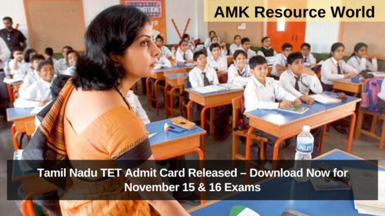 TNTET 2025 Hall Ticket Download Page on TRB Tamil Nadu Website