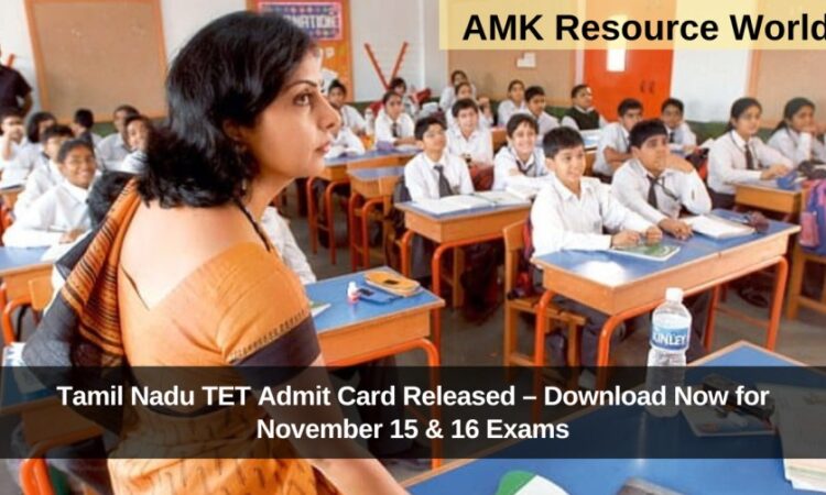 TNTET 2025 Hall Ticket Download Page on TRB Tamil Nadu Website
