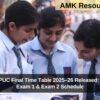 KSEAB II PUC Final Time Table 2026 Released: Download Exam 1 & Exam 2 Schedule
