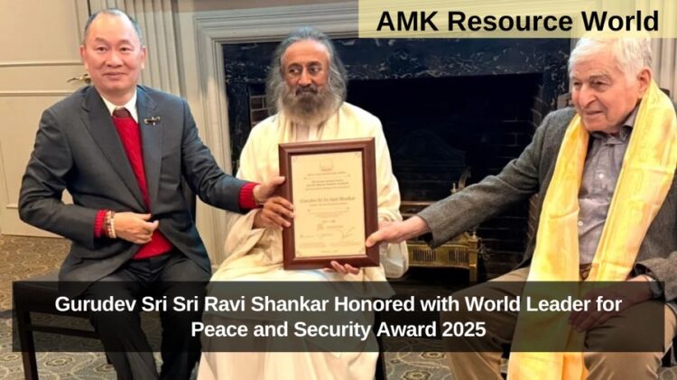 Gurudev Sri Sri Ravi Shankar Honored with World Leader for Peace and Security Award 2025