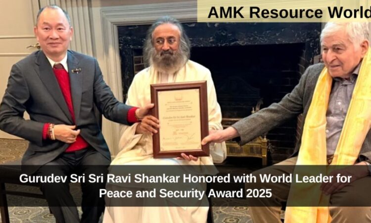 Gurudev Sri Sri Ravi Shankar Honored with World Leader for Peace and Security Award 2025