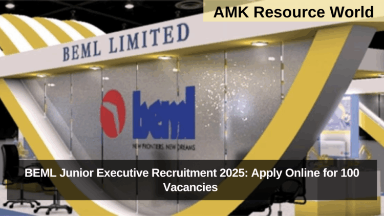 BEML Junior Executive Recruitment 2025: Apply Online for 100 Vacancies
