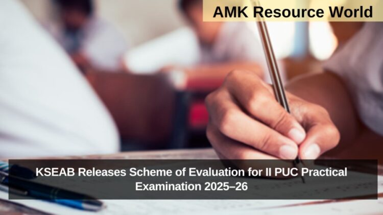 KSEAB Releases Scheme of Evaluation for II PUC Practical Examination 2025–26