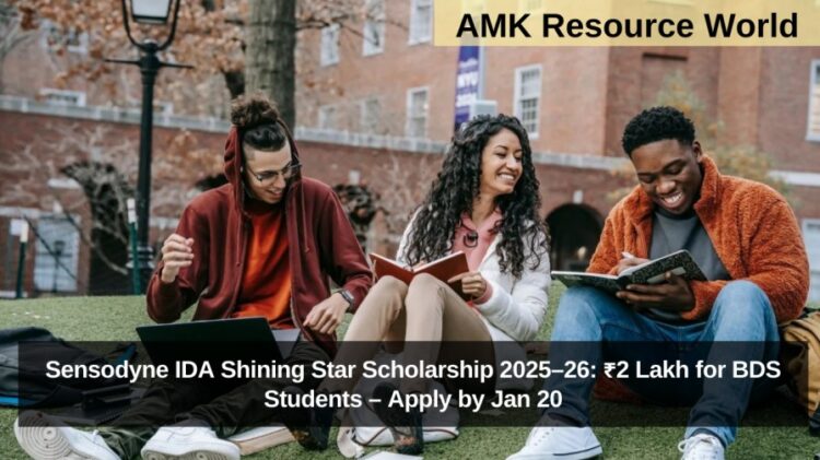 Sensodyne IDA Shining Star Scholarship 2025–26: ₹2 Lakh for BDS Students – Apply by Jan 20