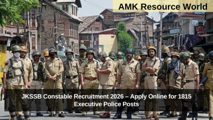 JKSSB Constable Recruitment 2026 – Apply Online for 1815 Executive Police Posts