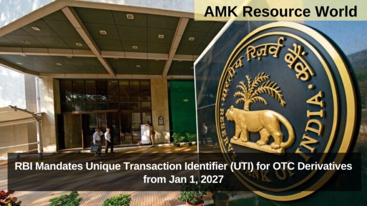 RBI Mandates Unique Transaction Identifier (UTI) for OTC Derivatives from Jan 1, 2027