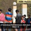 University of Hyderabad PhD Admission 2026 Open – Apply by March 10