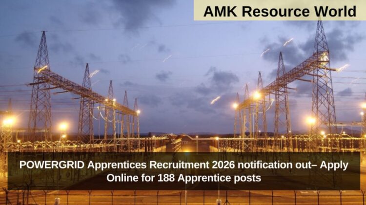 POWERGRID Apprentices Recruitment 2026 notification out– Apply Online for 188 Apprentice posts