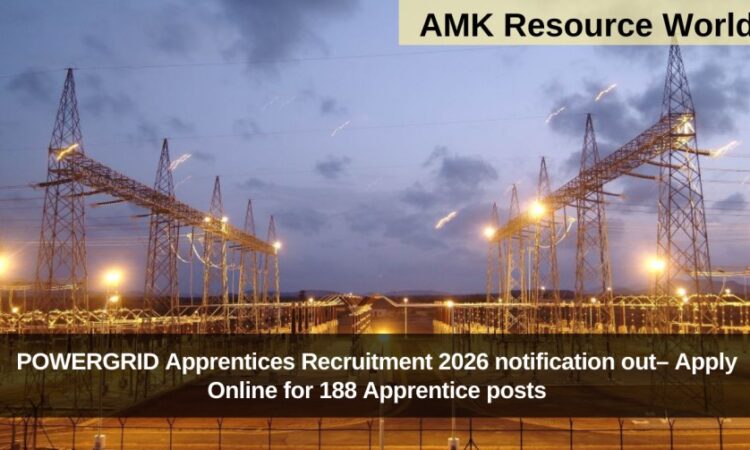 POWERGRID Apprentices Recruitment 2026 notification out– Apply Online for 188 Apprentice posts