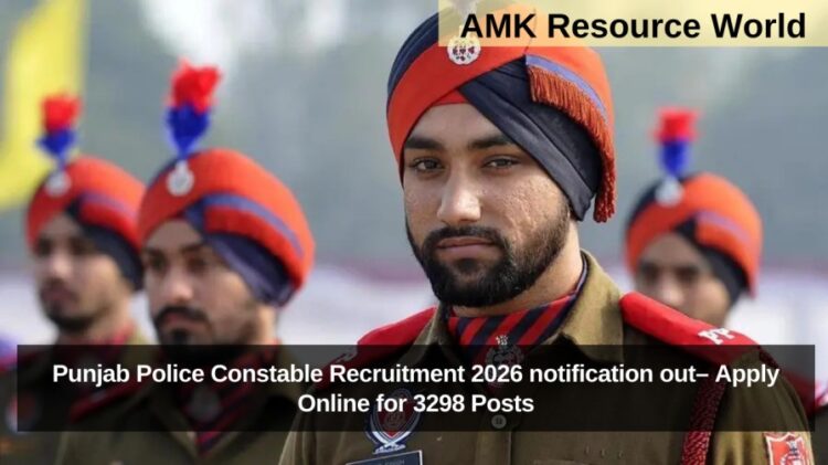 Punjab Police Constable Recruitment 2026 notification out– Apply Online for 3298 Posts