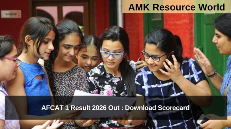 AFCAT 1 Result 2026 Out : Download Scorecard