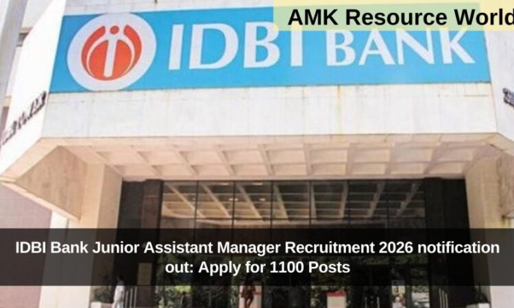 IDBI Bank Junior Assistant Manager Recruitment 2026 notification out: Apply for 1100 Posts