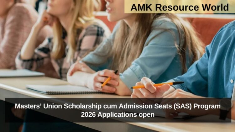 Masters’ Union Scholarship cum Admission Seats (SAS) Program 2026 Applications open