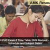 Karnataka II PUC Exam-2 Time Table 2026 Revised – Check Full Schedule and Subject Dates