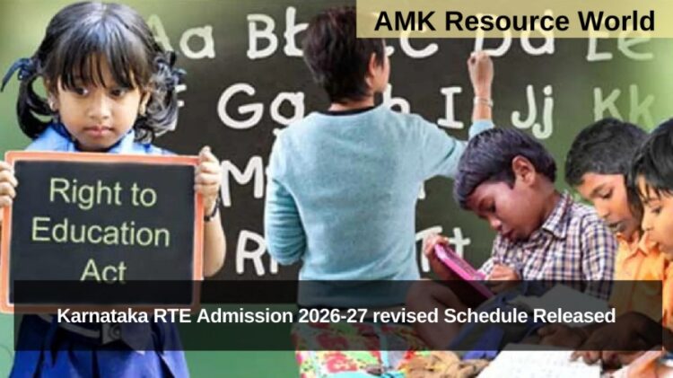 Karnataka RTE Admission 2026-27 revised Schedule Released
