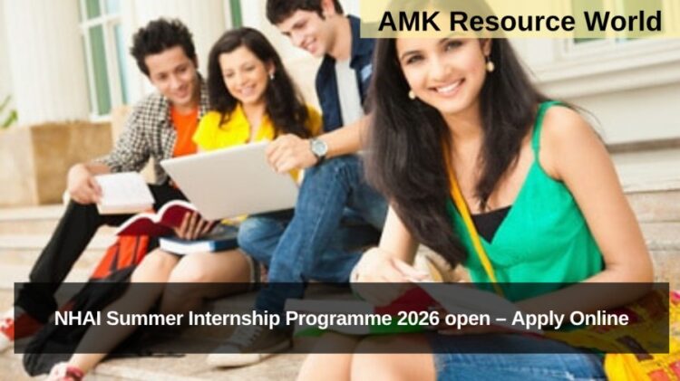 NHAI Summer Internship Programme 2026 open – Apply Online
