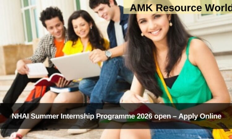 NHAI Summer Internship Programme 2026 open – Apply Online