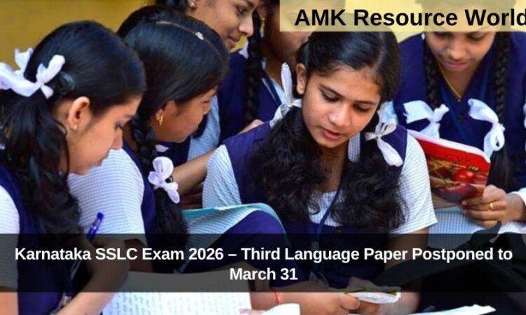 Karnataka SSLC Exam 2026 – Third Language Paper Postponed to March 31