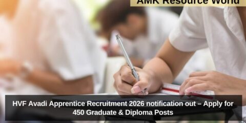 HVF Avadi Apprentice Recruitment 2026 notification out – Apply for 450 Graduate & Diploma Posts