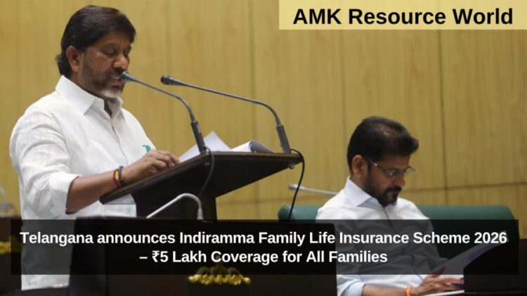 Telangana announces Indiramma Family Life Insurance Scheme 2026 – ₹5 Lakh Coverage for All Families