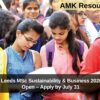 University of Leeds MSc Sustainability & Business 2026 Admissions Open – Apply by July 31