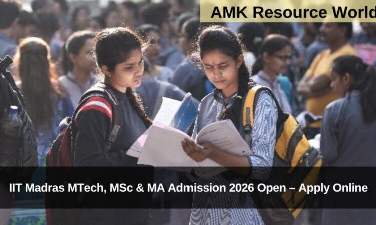 IIT Madras MTech, MSc & MA Admission 2026 Open – Apply Online