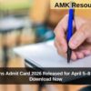 JEE Mains Admit Card 2026 Released for April 5–8 Exams – Download Now