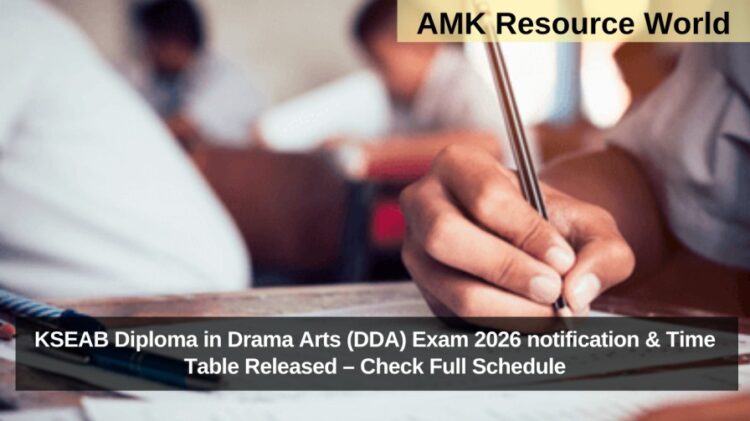 KSEAB Diploma in Drama Arts (DDA) Exam 2026 notification & Time Table Released – Check Full Schedule