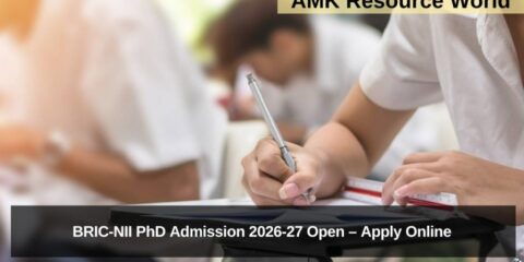 BRIC-NII PhD Admission 2026-27 Open – Apply Online