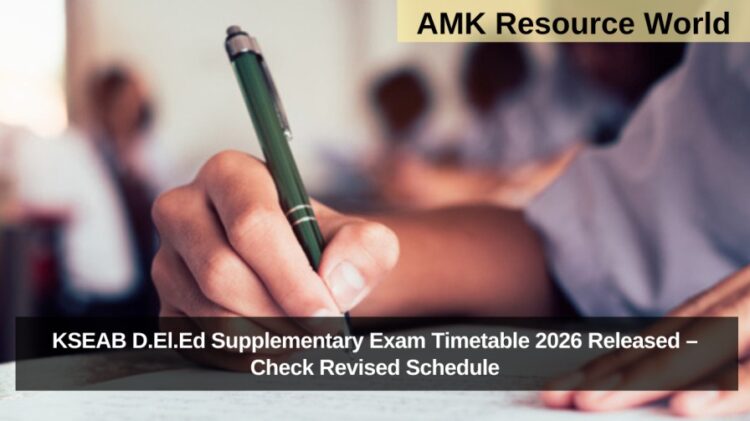 KSEAB D.El.Ed Supplementary Exam Timetable 2026 Released – Check Revised Schedule