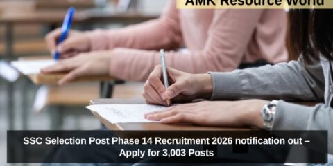 SSC Selection Post Phase 14 Recruitment 2026 notification out – Apply for 3,003 Posts