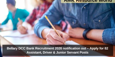 Bellary DCC Bank Recruitment 2026 notification out – Apply for 82 Assistant, Driver & Junior Servant Posts