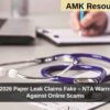 NEET UG 2026 Paper Leak Claims Fake – NTA Warns Students Against Online Scams